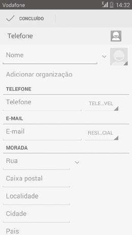 Eliminar contacto Selecionar e apagar os contactos indesejados. Contactos para Escolher os contactos a apresentar.