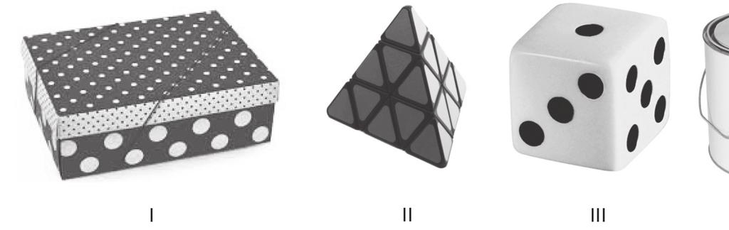 2) (M061294E4) Observe os objetos abaixo. Qual desses objetos lembra um cubo?