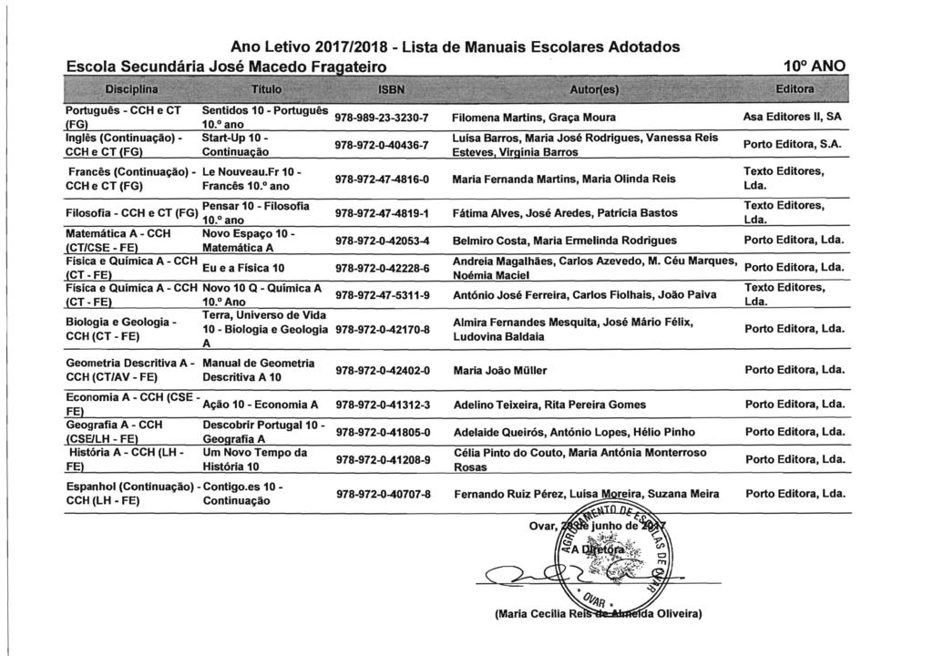 Sentidos 10 - Portugues 978-989-23-3230-7 Filomena Martins, Graca Moura Asa Editores II, SA (FG) 10.