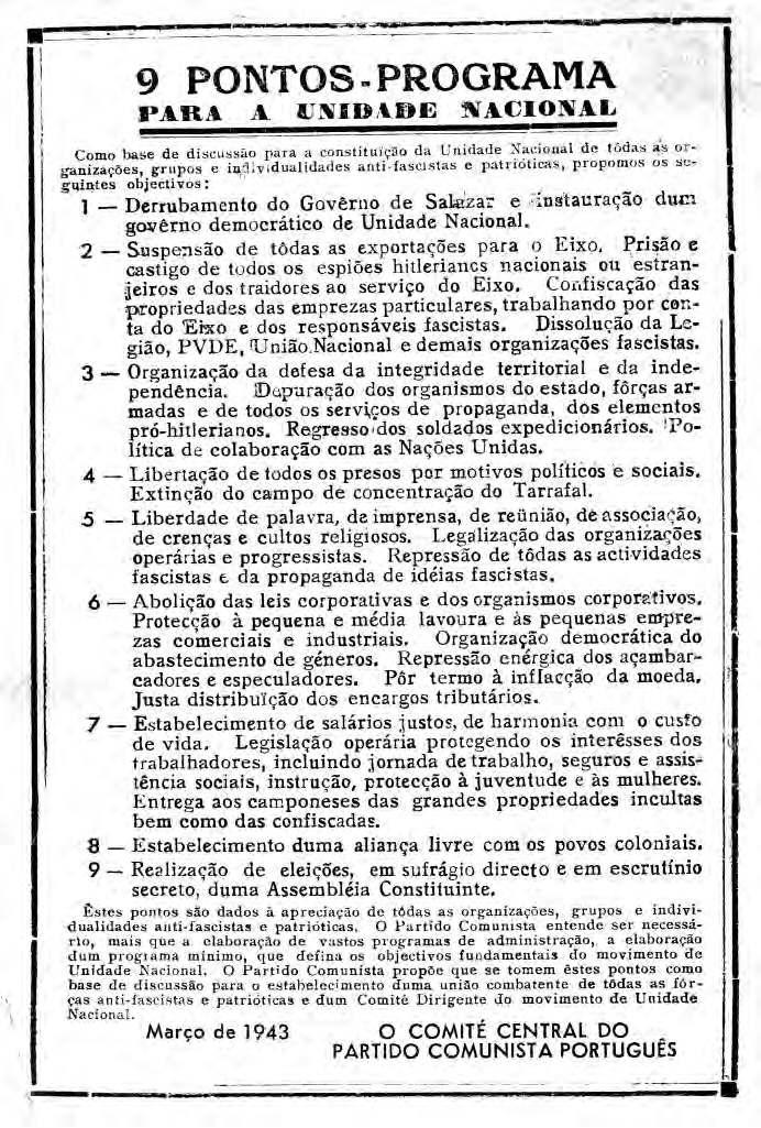 As greves de 8 e 9 de Maio foram antecedidas por um poderoso movimento de massas pelo Pão e contra o envio de géneros para a Alemanha nazi.