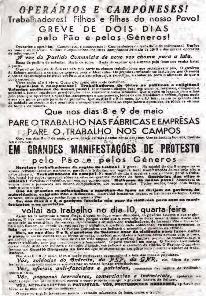 Constituiu-se um Comité Dirigente da Greve (CDG), assente em cinco funcionários do Partido, dos quais três membros do Comité Central, com responsabilidades atribuídas por grandes zonas ou