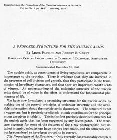 Estrutura do DNA Linus Pauling and Robert B