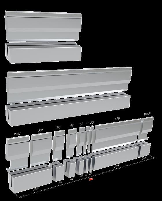 PIEGASCIACCIA TABELLA DI PIEGATURA - BENDING SCEME - TABLA DE PLEGADO - TABELA DE QUINAGEM/DOBRA - ABAQUE DE PLIAGE - PRESSKRAFTTABELLE T MATERIAL ACC.R ~ Kg/MM 2 MATERIAL ACC.