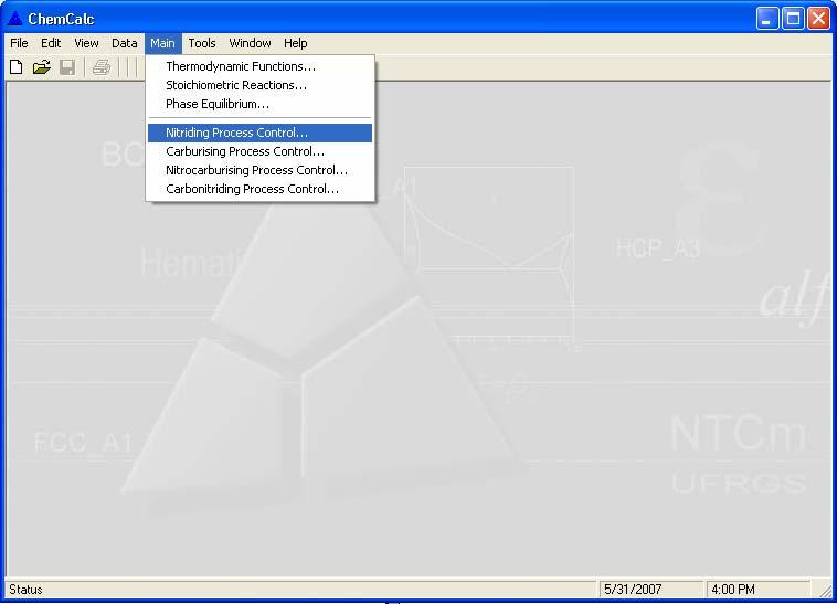 Fgura 10 Interface de nteração com a ferramenta CALPHAD (Objeto Padrão Mcrosoft Vsual Basc 6.