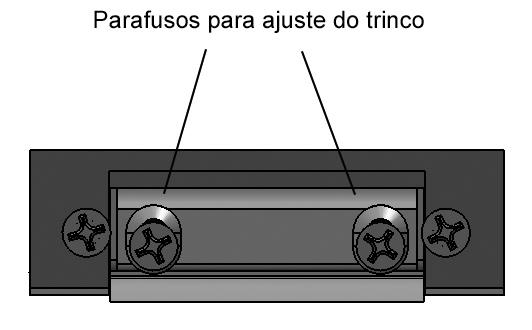 Figura 14 Ajuste para condicionamento do trinco Se for necessário o