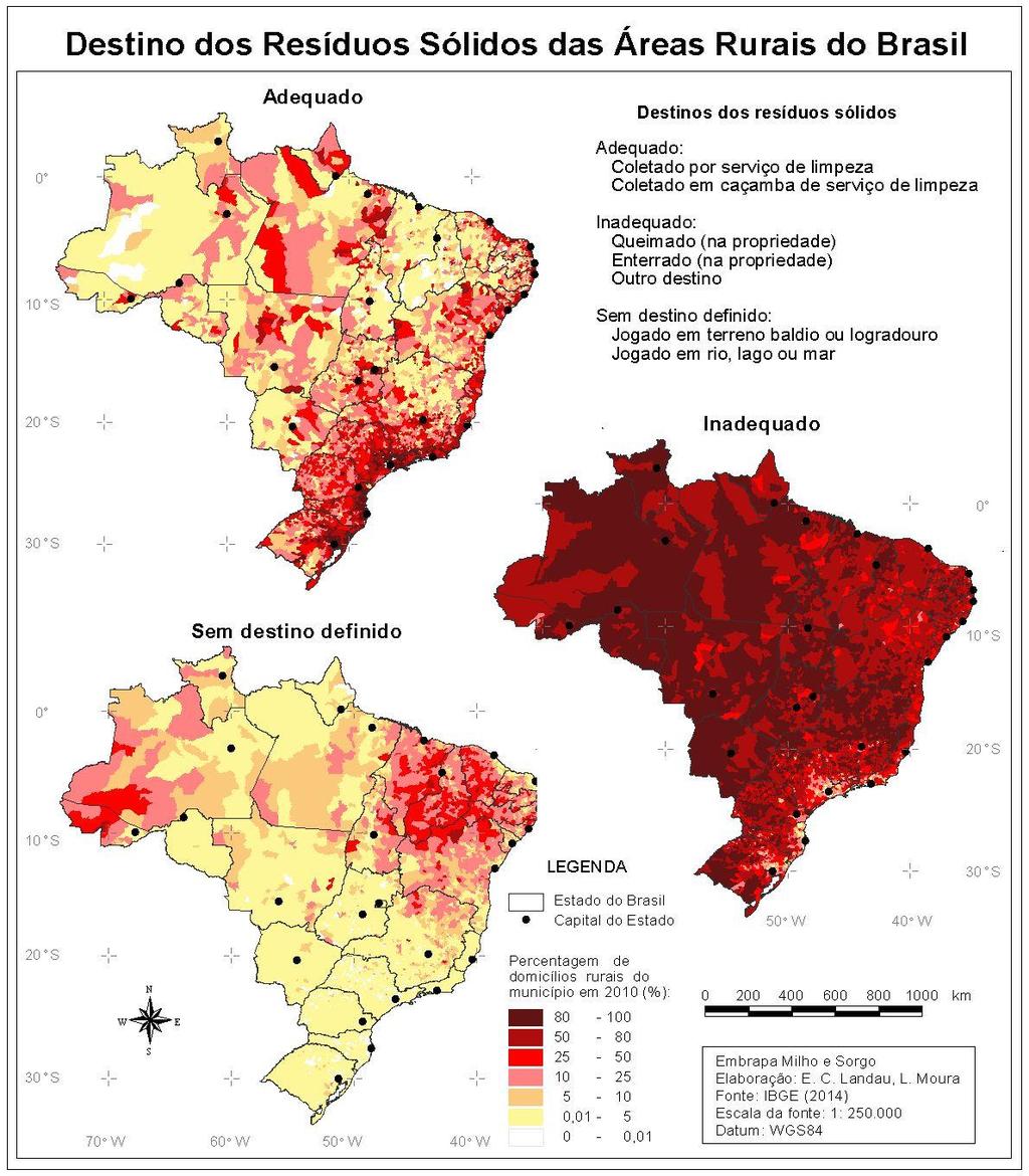 Capítulo 5 Destino de Resíduos Sólidos nos domicílios urbanos e rurais no Brasil em 2010 Figura 5.35.