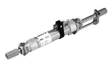 Microcilindros Série MD 8 NG com haste passante furada Tipo... Diâmetro do pistão... Cursos... Conexões... Temperatura... Fluido... Pressão de trabalho... Sensor magnético.