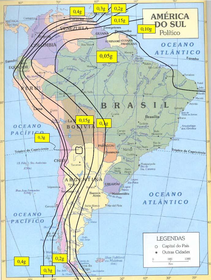 Figura 2 Sismicidade da América do Sul ANAIS DO