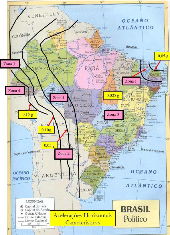 Figura 3 Zoneamento sísmico para o Brasil ANAIS DO