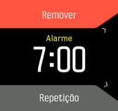 semana 3. Defina a hora e minutos e em seguida saia das definições. Quando o alarme toca, pode dispensá-lo para desligar o alarme, ou quando seleciona a opção de adiar.