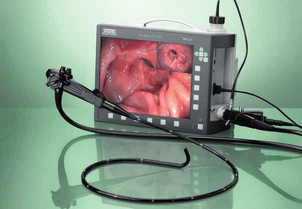TELE PACK VET X LED Sistema completo de vídeo para a documentação endoscópica móvel Compatível com todos os endoscópios, incluindo os videoendoscópios, endoscópios rígidos e fibroscópios Reúne todos
