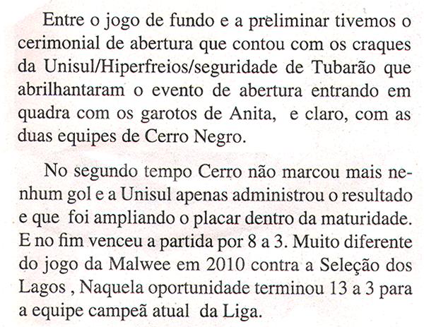 Veículo: Jornal Correio dos Lagos Data: Santa Catarina,