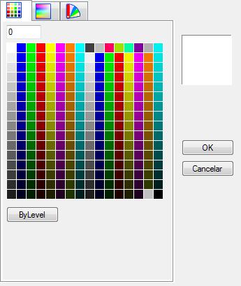 5. Clique no campo cor e na janela que se abre selecione a aba apresentada abaixo e clique na cor 0 e em seguida em Ok.