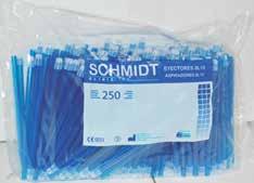 EYECTORES ASPIRADOR 250 ud Transparentes Transparente r. 052483 Azules Azuis r. 052484 ES Aspirador de saliva flexible desechable de PVC transparente no tóxico.