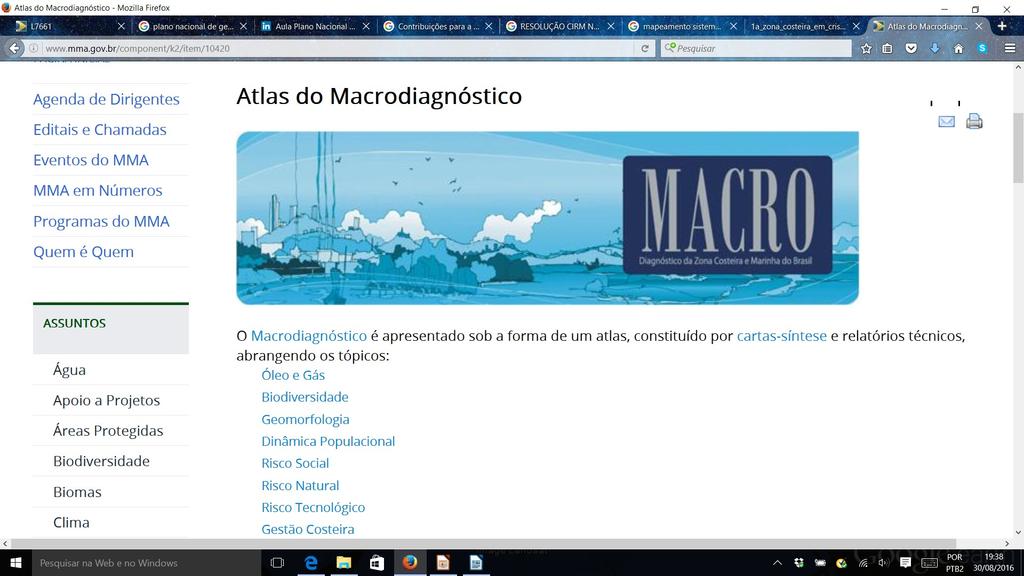 ATUALIZAÇÃO DO DIAGNÓSTICO DE 1996