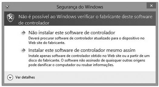 4 - Deverá aparecer uma janela do Sistema Operativo a confirmar se quer instalar a