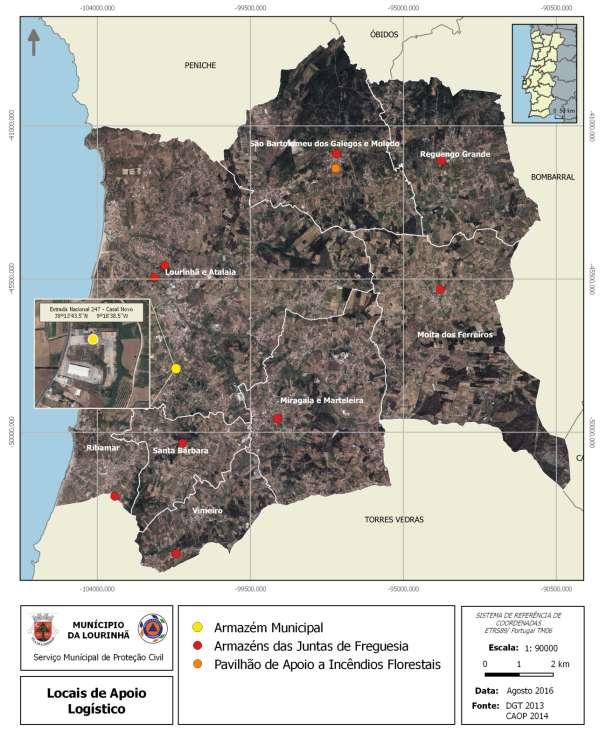 MAPA 2 LOCALIZAÇÃO DO ARMAZÉM MUNICIPAL E ARMAZÉNS