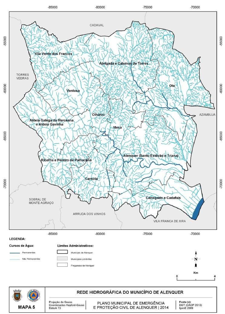 Mapa 5: Rede Hidrográfica do Município de Alenquer