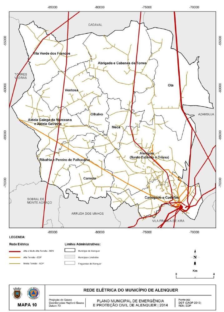Mapa 10: Rede Elétrica do Município de Alenquer