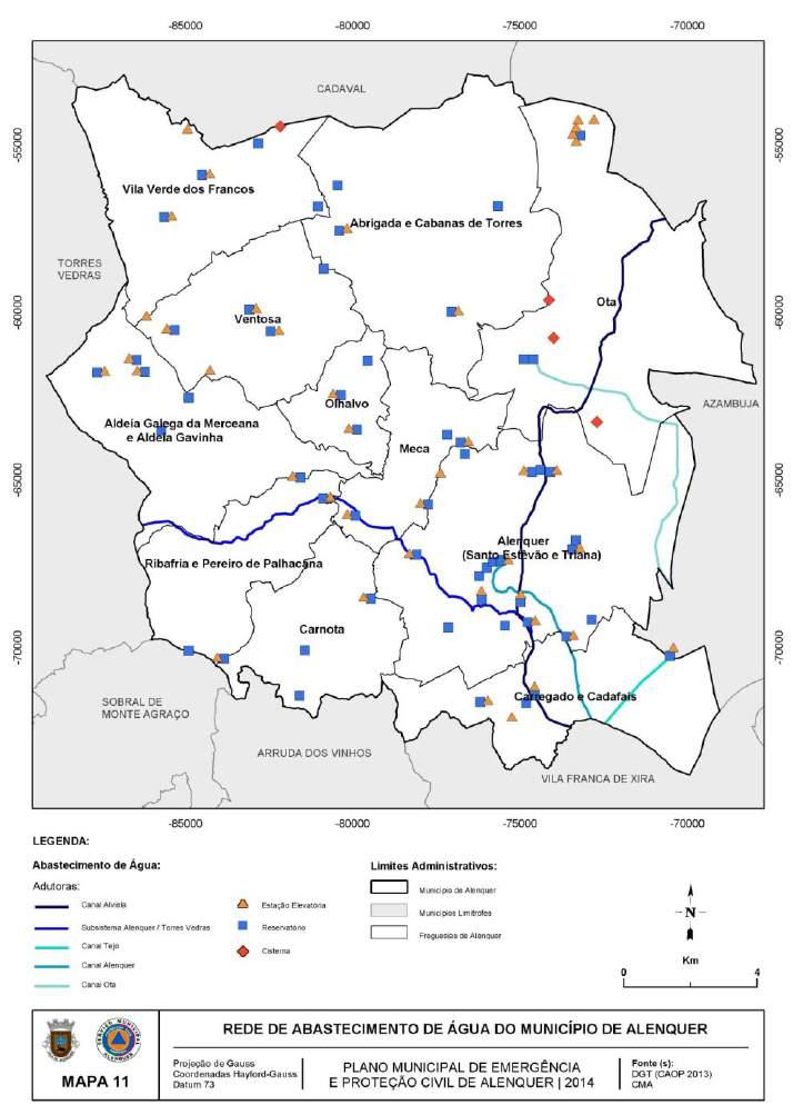 Mapa 11: Rede de Abastecimento de Água do Município de