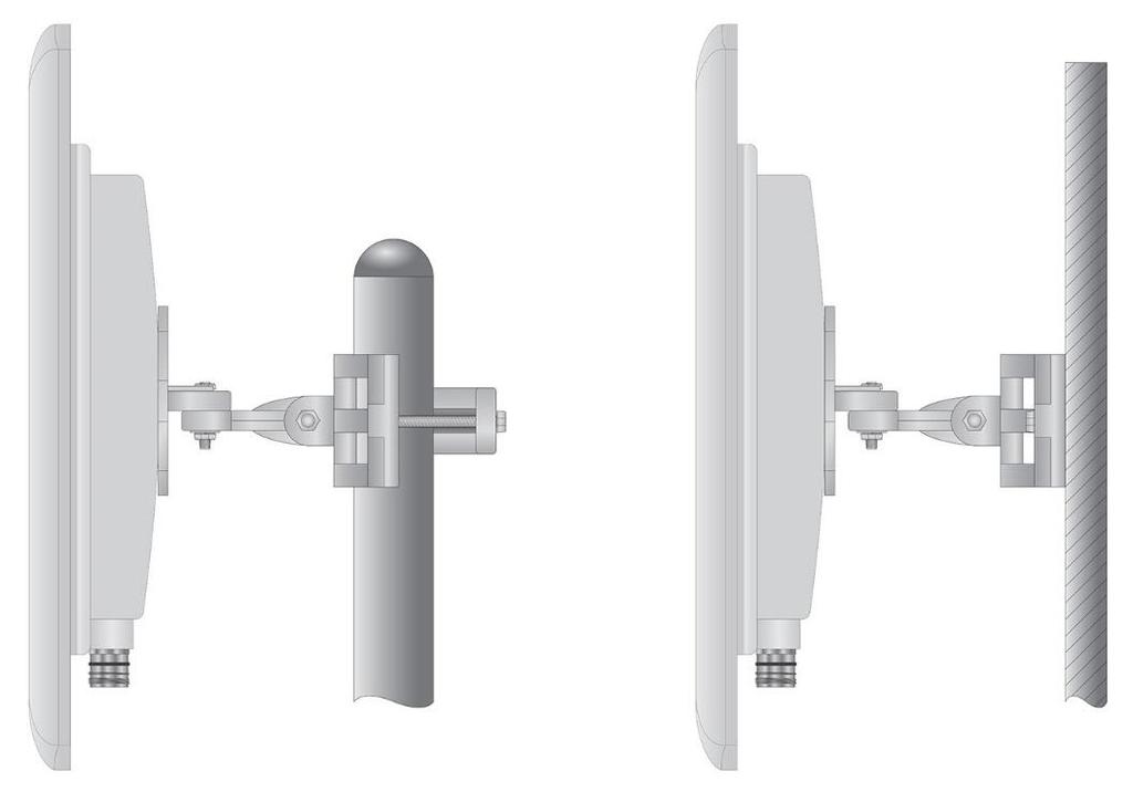 12,5dBi polarização linear, tem a opção de ligação de uma antena auxiliar através de um conector tipo N, através de um único cabo blindado (fornecido com o leitor) e um