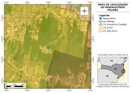 Figura 35: Localização do Reservatório do Centro Fonte: Elaborado pelo Autor Figura 36: