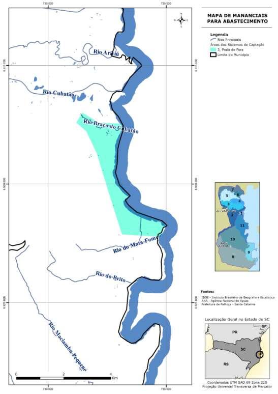 Figura 58: Rede de Mananciais da Região da Praia de