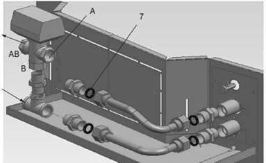 Dimensões e Especificações O fluxo de água pelas Unidades Hi Wall é mostrado abaixo: Saída Entrada Quando a unidade de água resfriada Hi Wall estiver funcionando: