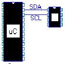 Barramento I 2 C Pinos de comunicação: Serial Data (SDA) e Serial Clock