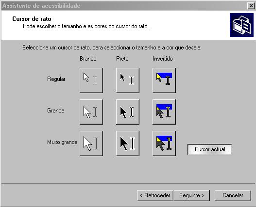 fazendo clique nas opções que encontra na parte lateral esquerda da janela Clique em seguinte 2.6.