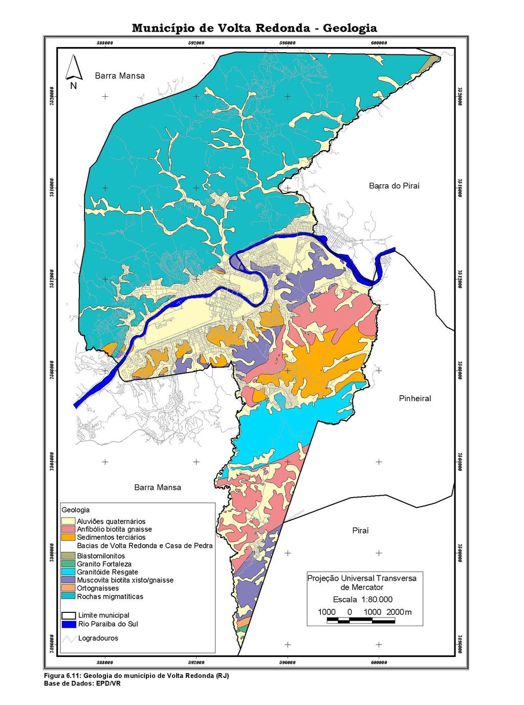 Rio Ribeirão Brandão 2 Rio Paraíba do Sul 1 W N E S A Rio Brandãozinho 3 B C D 1000 0 1000 2000 Meters Figura 1: (1) Croqui esquemático com a distribuição espacial da tipologia de canais fluviais nos