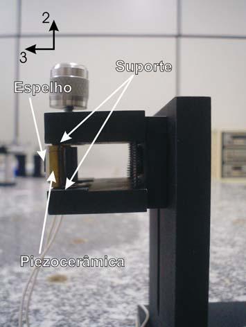 3 - Fotografias do suporte de fixação do piezoatuador.