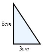 d) Calcule a área dos seguintes triângulos: I. II. III.