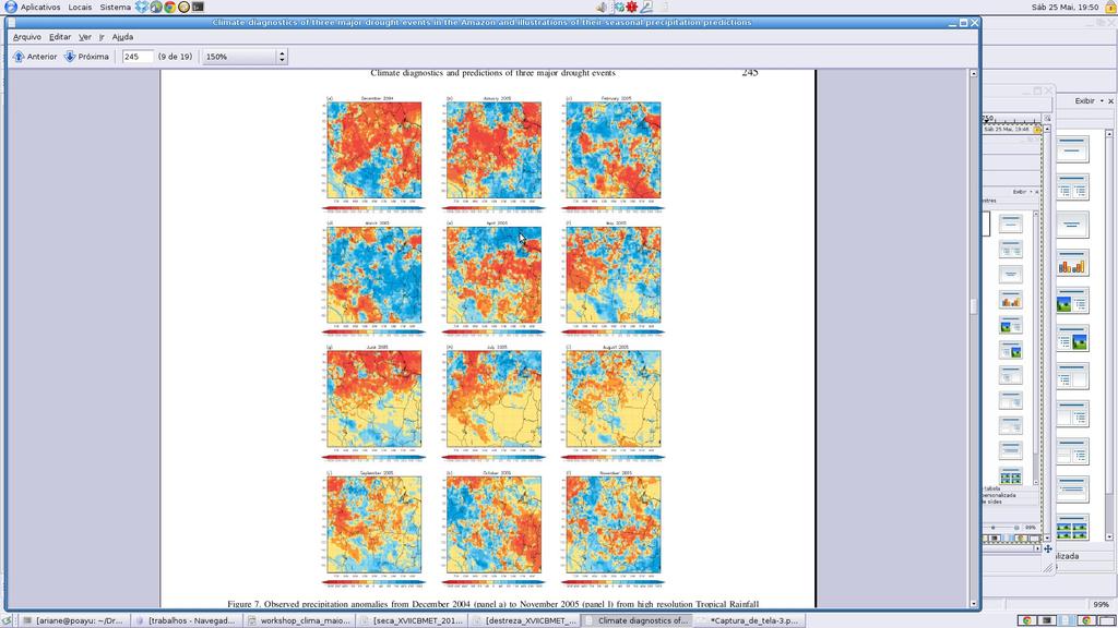 Precipitation below normal during wet season (El Niño and Atlantic) Observed precipitation anomalies from December 2004 (panel a) to November 2005 (panel l) from high resolution Tropical