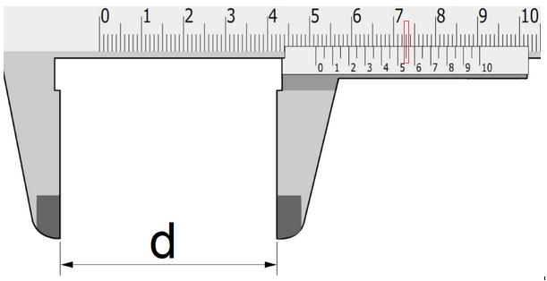 Com ele pode-se medir dimensões externas, internas e profundidades, por exemplo. De acordo com a configuração da escala do nônio, tem-se a leitura da medida com uma certa exatidão.