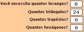 Algumas possibilidades de respostas da tela 3 Clique sobre as figuras e arraste-as até o hexágono preto.