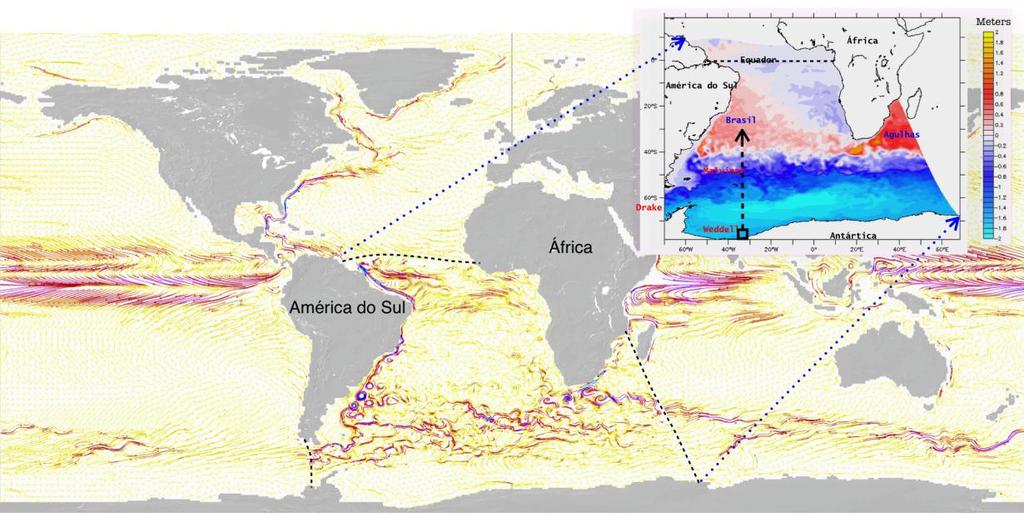 Tendência da TSM no Atlântico Sul. Resultados originários das projeções climáticas CCSM3 (IPCC- AR4).