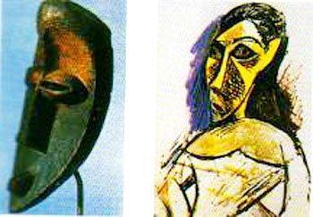A arte africana, conhecida, mas desprezada pelos europeus, foi redescoberta por Pablo Picasso.