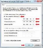 3.1.3. Configure o endereço IP manualmente: Digite o endereço IP: 192.168.10.x (sendo x entre 2 a 254) e Máscara de sub-rede: 255.255.255.0. Digite 192.168.10.1 no campo gateway padrão.