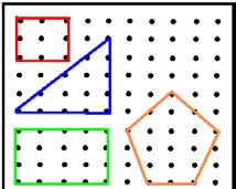 O professor pode pedir aos alunos que desenhem retângulos e que busquem cobri-los com figuras quadrangulares recortados em papel cartaz.