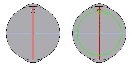 Clique no botão Circular Pattern (Barra de Ferramentas de Desenho).