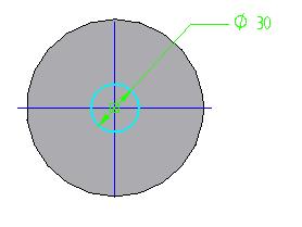 Desenhe uma circunferência concêntrica à formada pelo cilindro (comando Circle by Center).