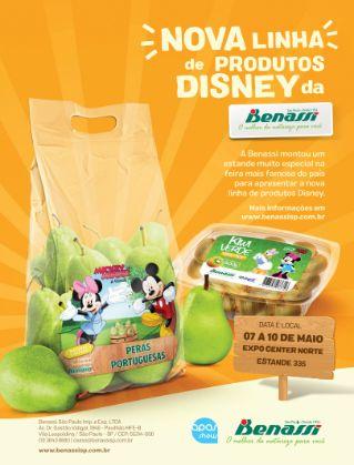 Grupo Benassi lança linha Disney de pera e kiwi A proposta é fazer com que os PDV s estreitem ainda mais a relação com seus consumidores Somente o Estado de São Paulo concentra hoje 17 mil