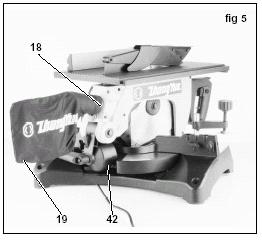 05 4.6 - Captação de Pó A serra orientável IM-8200 pode ser conectada a uma bolsa coletora de pó 18 fig. 06 ou a um aspirador de pó.