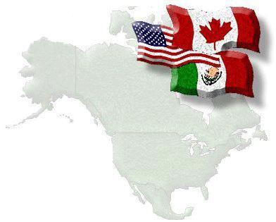 NAFTA TLCAN : Tratado de Libre Comercio de América del Norte - em Espanhol ALÉNA: l'accord de libre-échange nord-américain em Francês NAFTA: