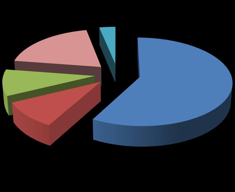 O Gráfico 9 mostra a distribuição das atividades propostas e realizadas para cada um dos objetivos do PEA. Gráfico 9: Ações/Áreas de Intervenção propostas no Plano de Ação (percentagem) 19% 3% 1.