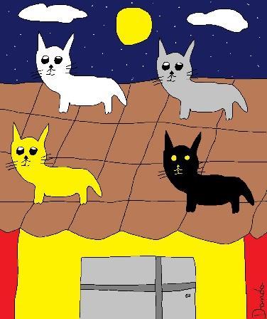 Lição 8 8º ano Rosângela Trajano Gatos no telhado Há gatos no telhado Fazendo canção Miando bem alto Falando ao coração.