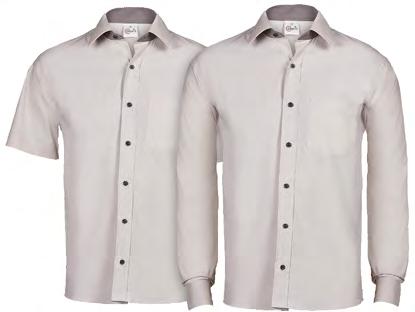 CAMISA GRIS MANGA CURTA E LONGA MASCULINA LINHA OFFICE fashion A Camisa Gris da Linha Office Fashion eleva o cinza para o topo do design Workwear.