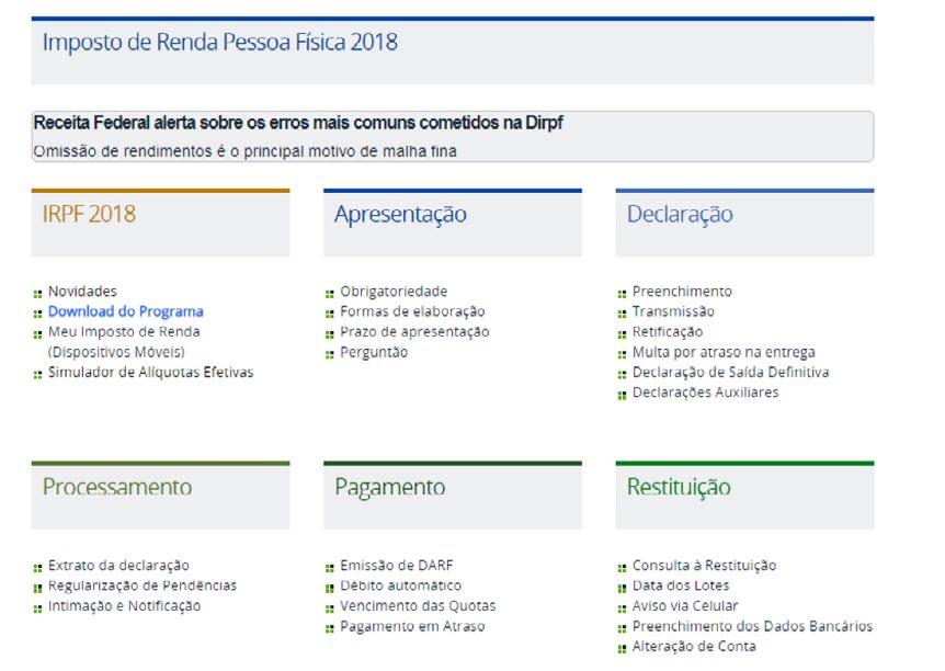 1. COMO BAIXAR O PROGRAMA DA RECEITA FEDERAL