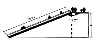 15. Parte de uma pista de skate é constituída por uma rampa com 2 metros de comprimento e 45º de inclinação. Qual é a altura dessa rampa? 16.